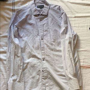 Men INC Purple and white Long Sleeve Shirt.